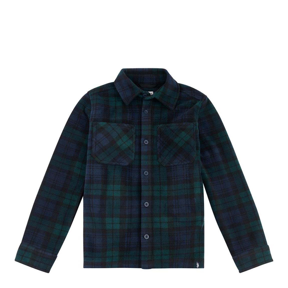 Boy's Multi Polar Fleece Check Overshirt main product photo