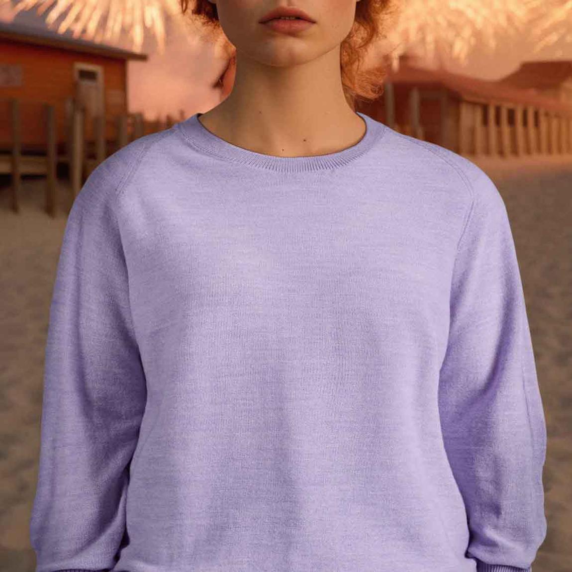 Unisex Lilac Merino Wool Crew neck Jumper main product photo