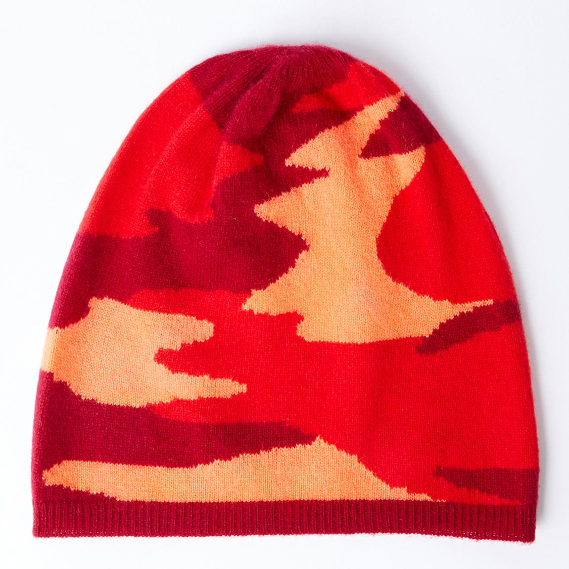 Red Camo Cashmere Classic Beanie main product photo