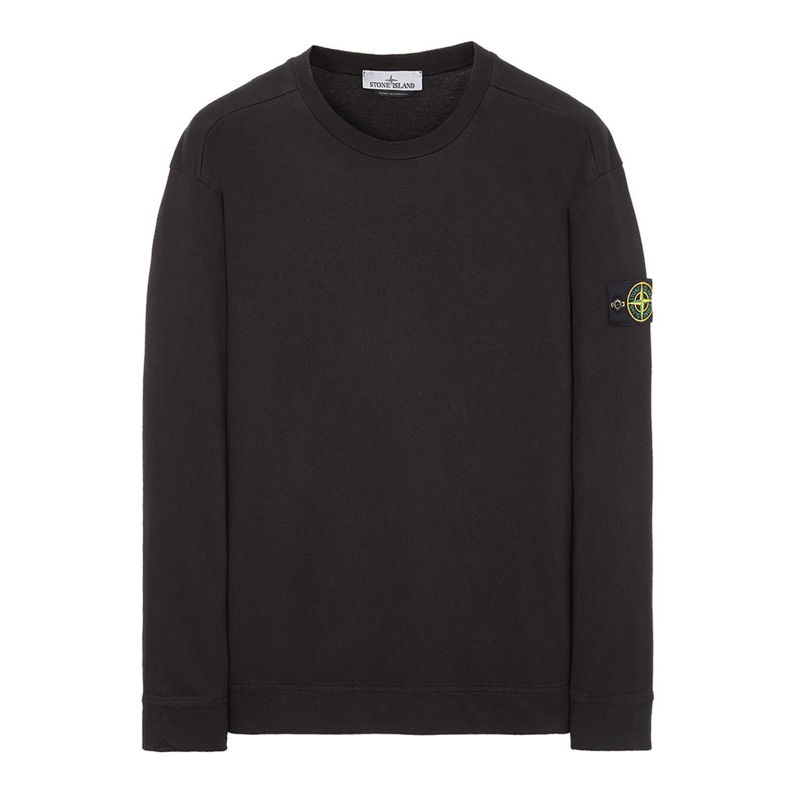 Black Brushed Cotton Fleece Sweatshirt main product photo