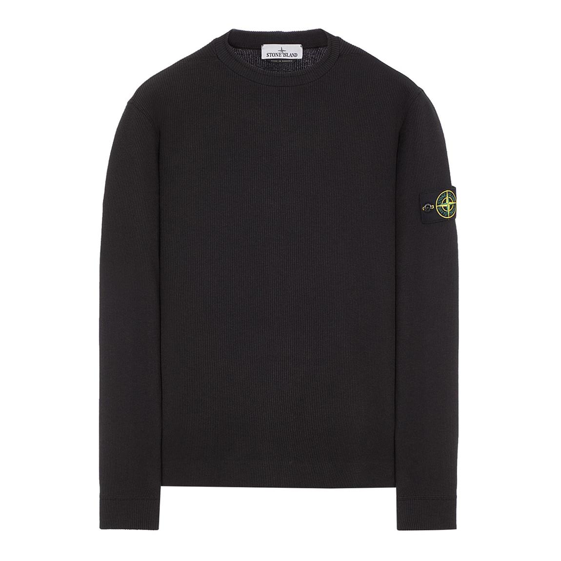 Black Crew Neck Cotton Blend Sweatshirt main product photo