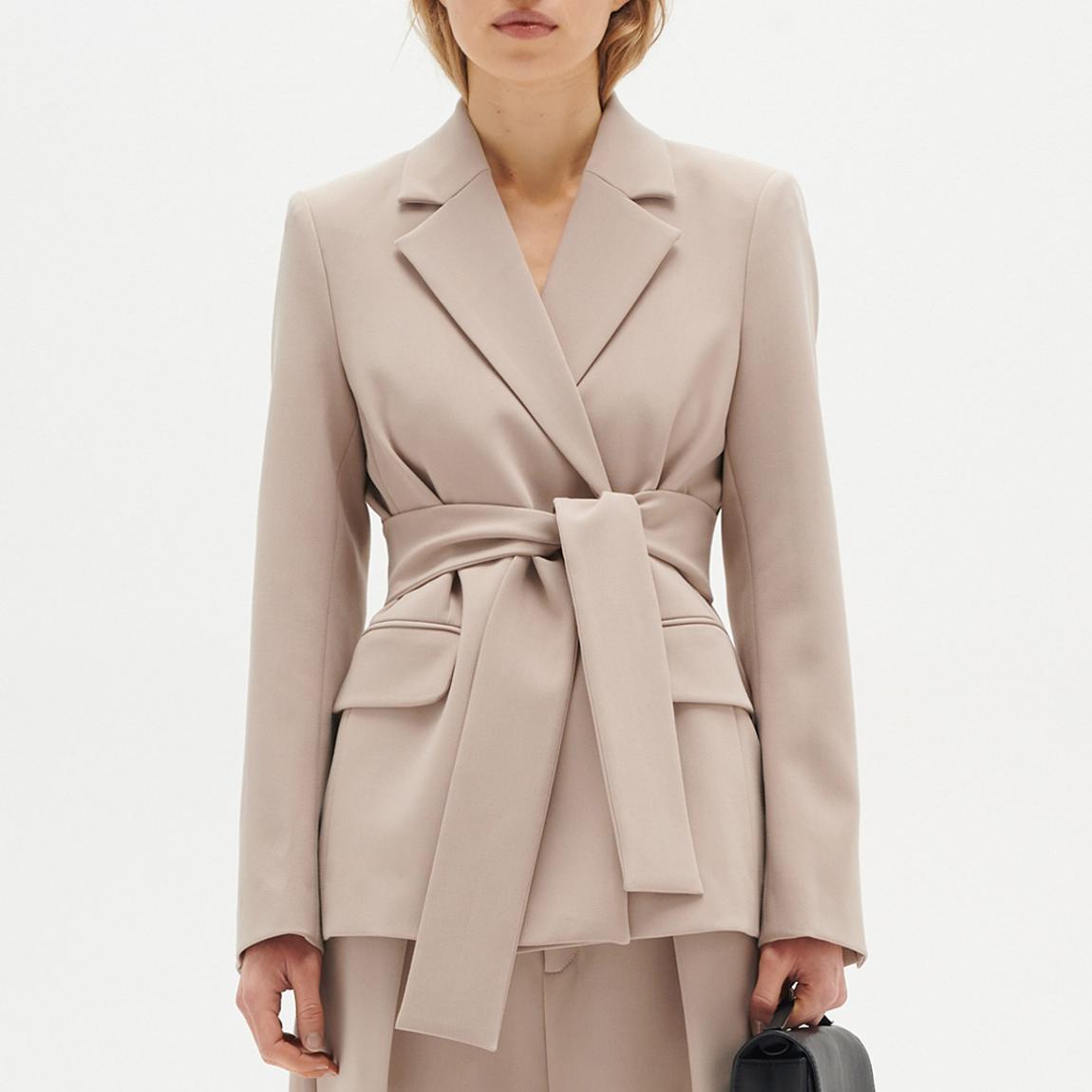 Mocha Grey Weslia Tie Blazer main product photo