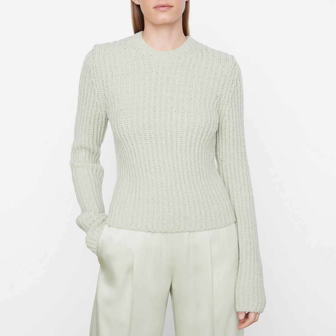 Mint Crimped Cotton Crew Top main product photo