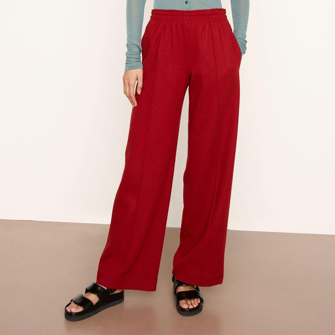 Red Wide Leg Wool Trousers main product photo