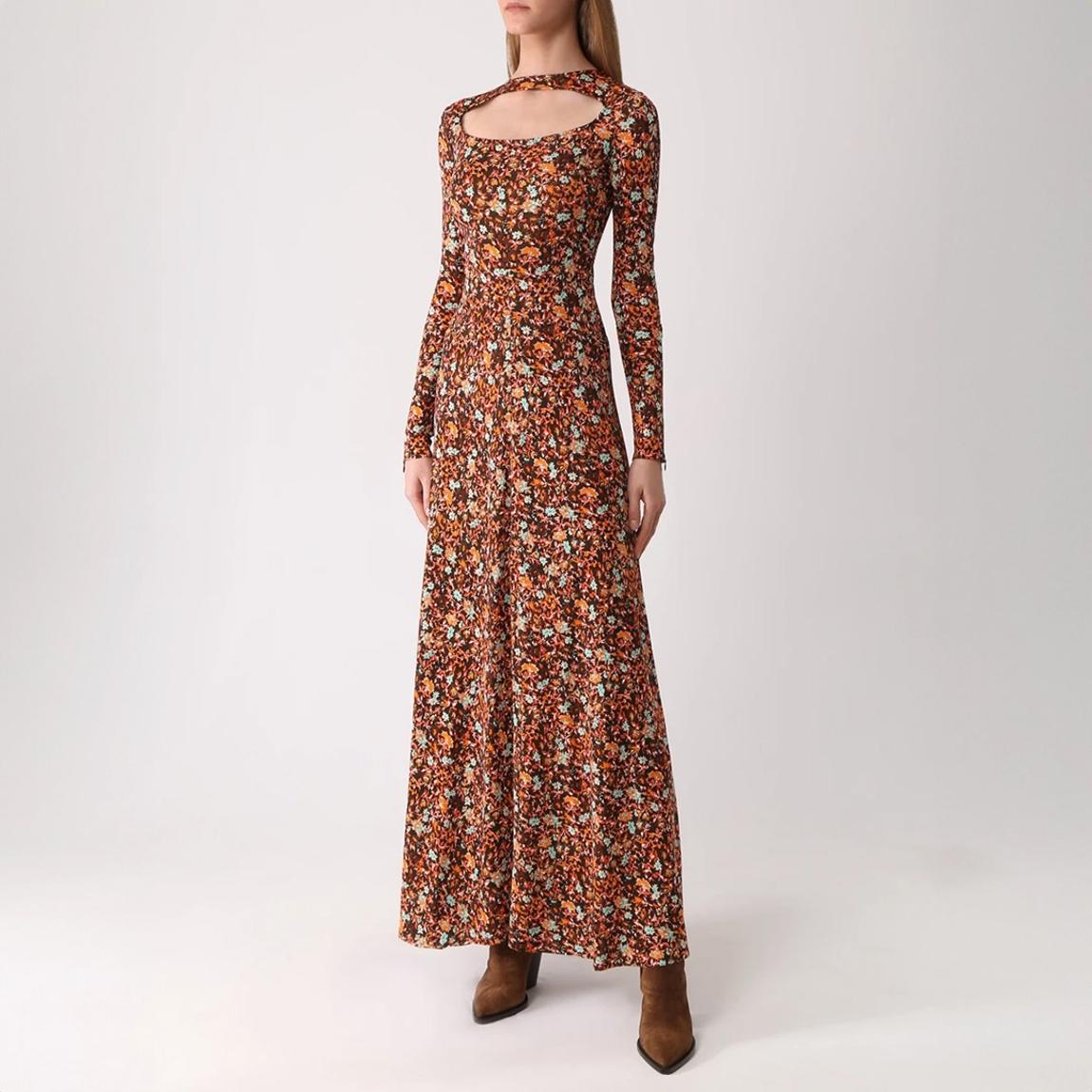 Floral Cut-Out Detail Maxi Dress main product photo