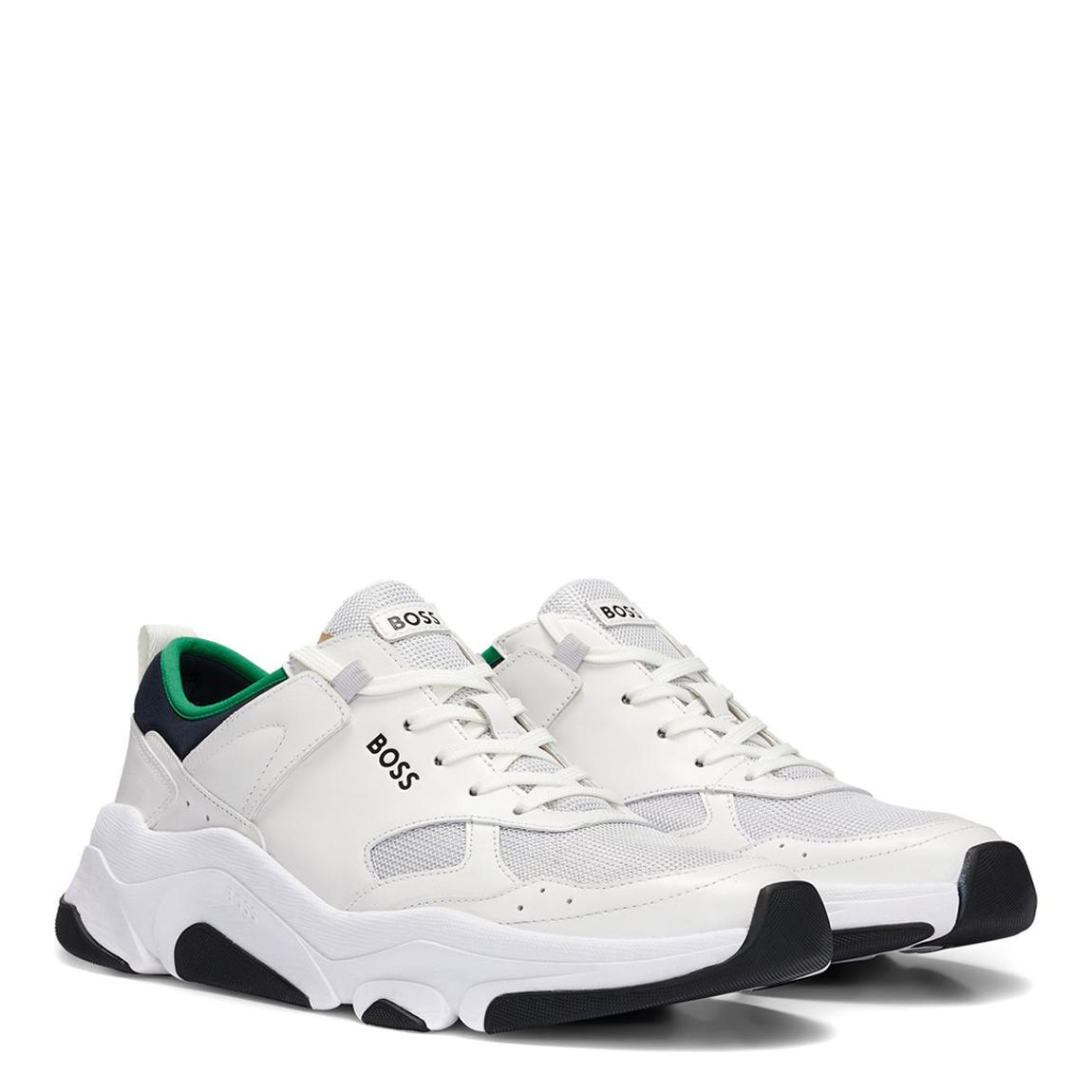 White Asher Run Leather Trainers main product photo
