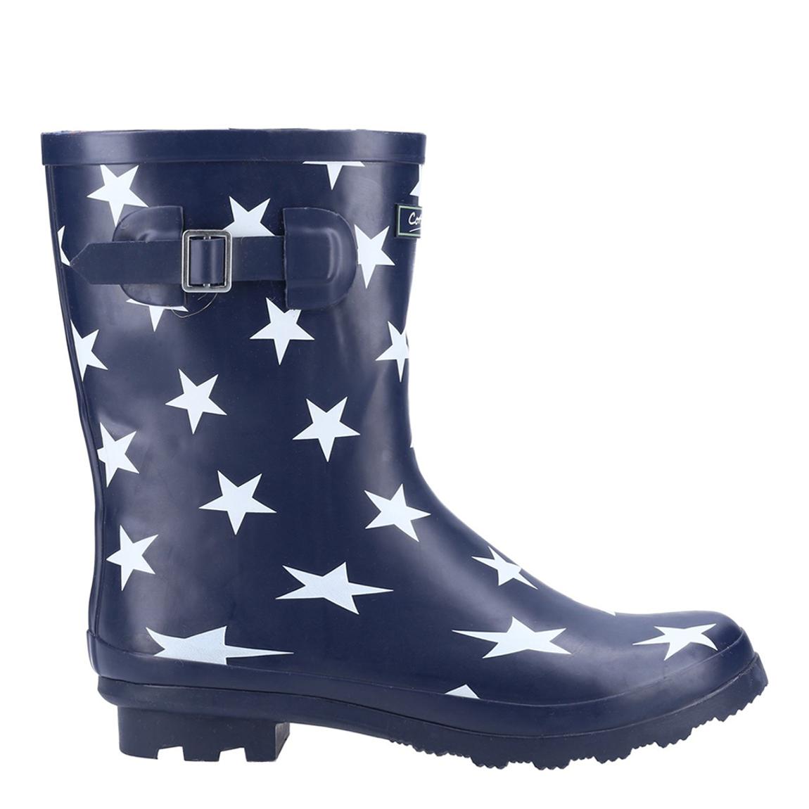 Women's Navy Star Badminton Wellington Boots main product photo