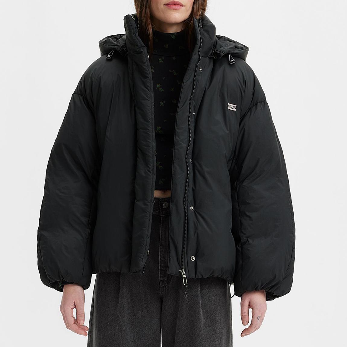 Black Short Puffer Coat main product photo