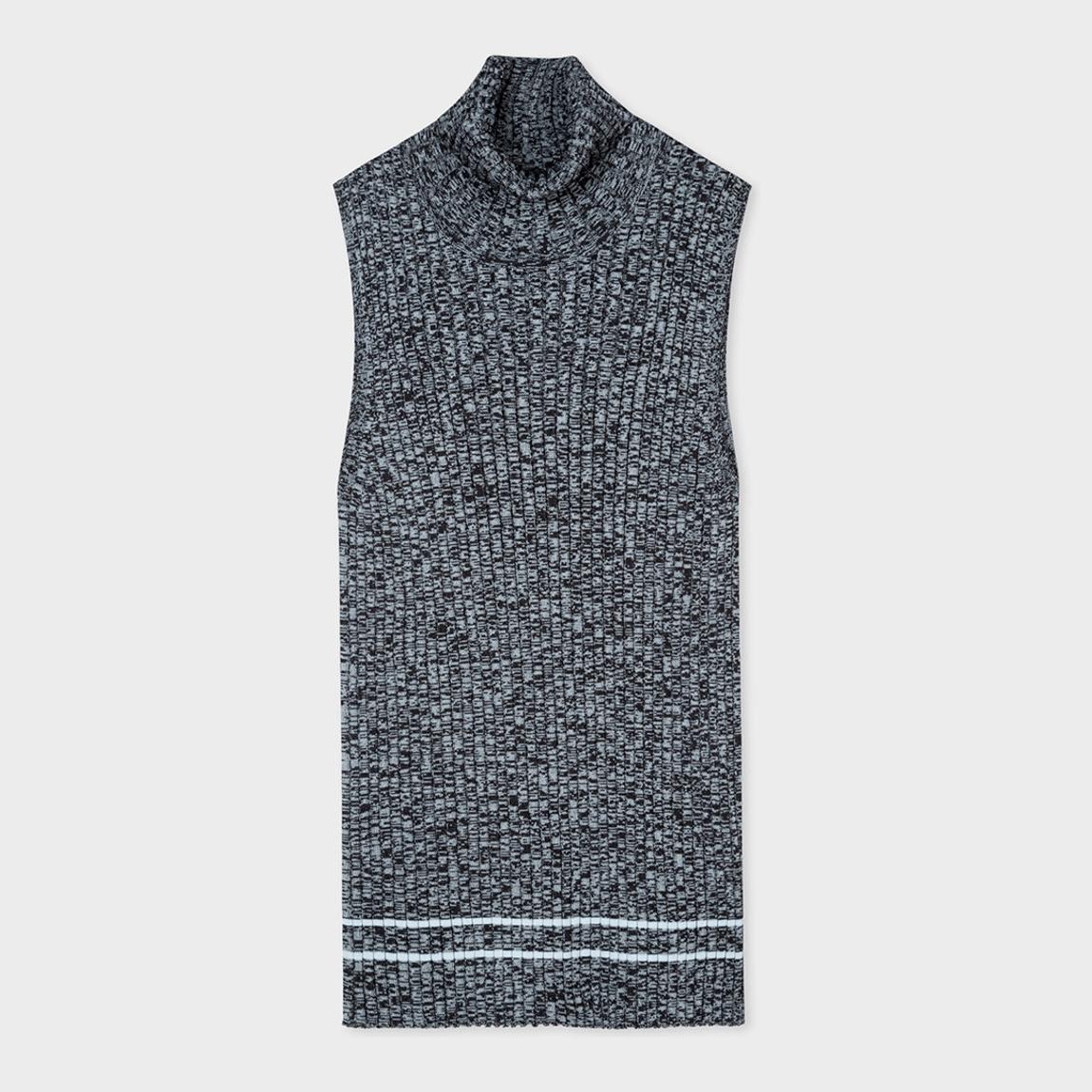 Grey Knitted Wool Blend Vest main product photo