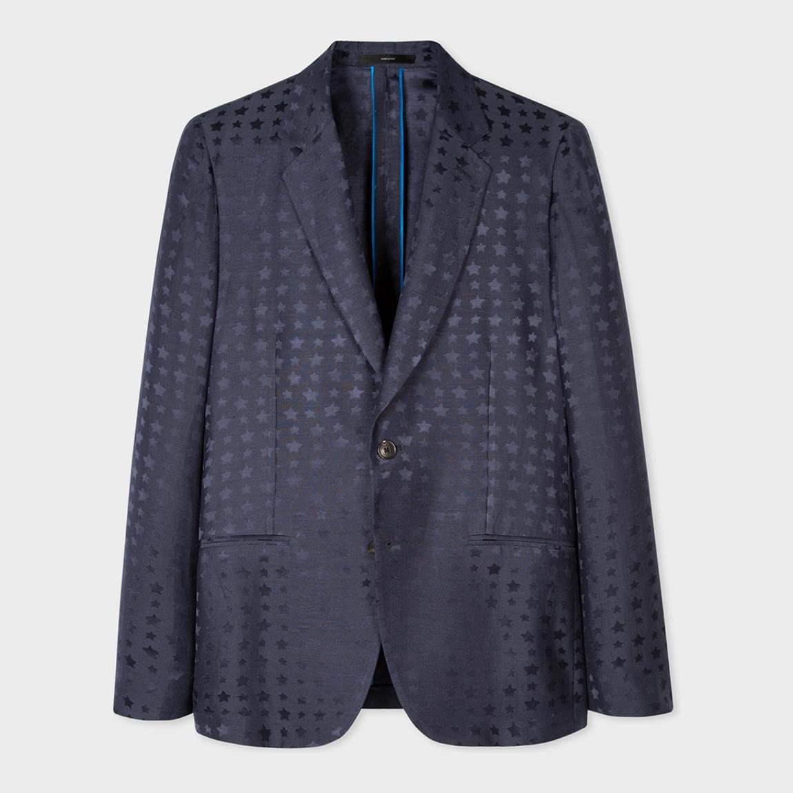 Navy Star Tailored Fit Cotton Blend Blazer main product photo