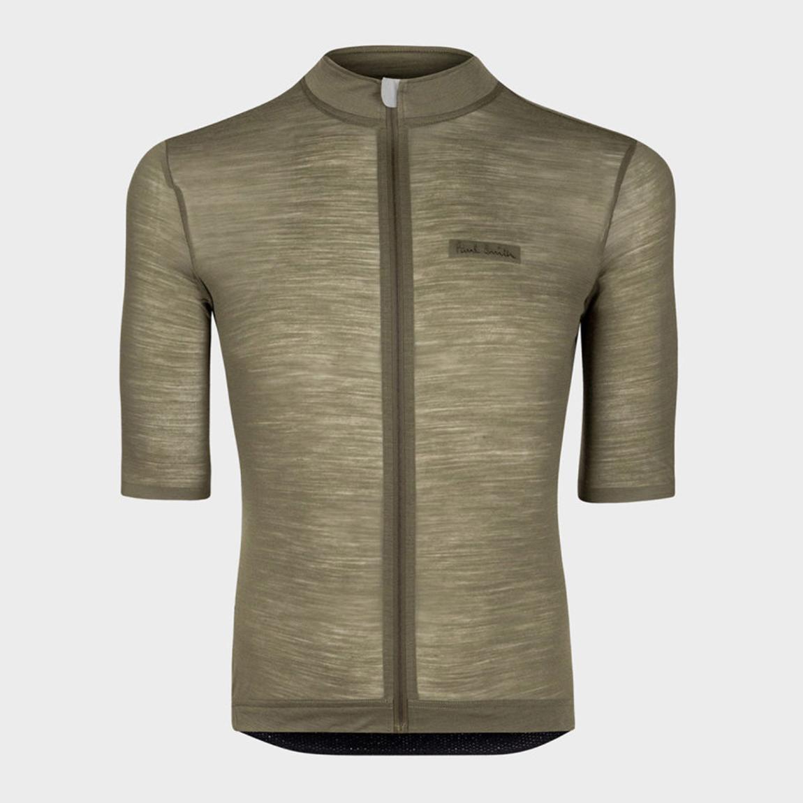 Green Merino Wool Blend Cycling Jersey main product photo