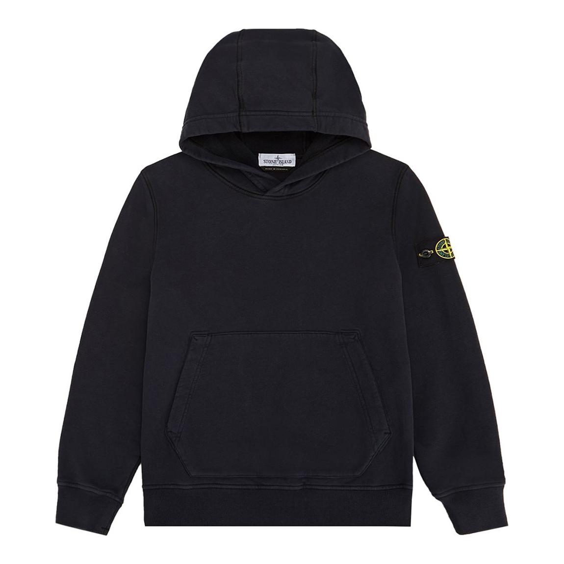 Navy Brushed Cotton Fleece Hoodie main product photo