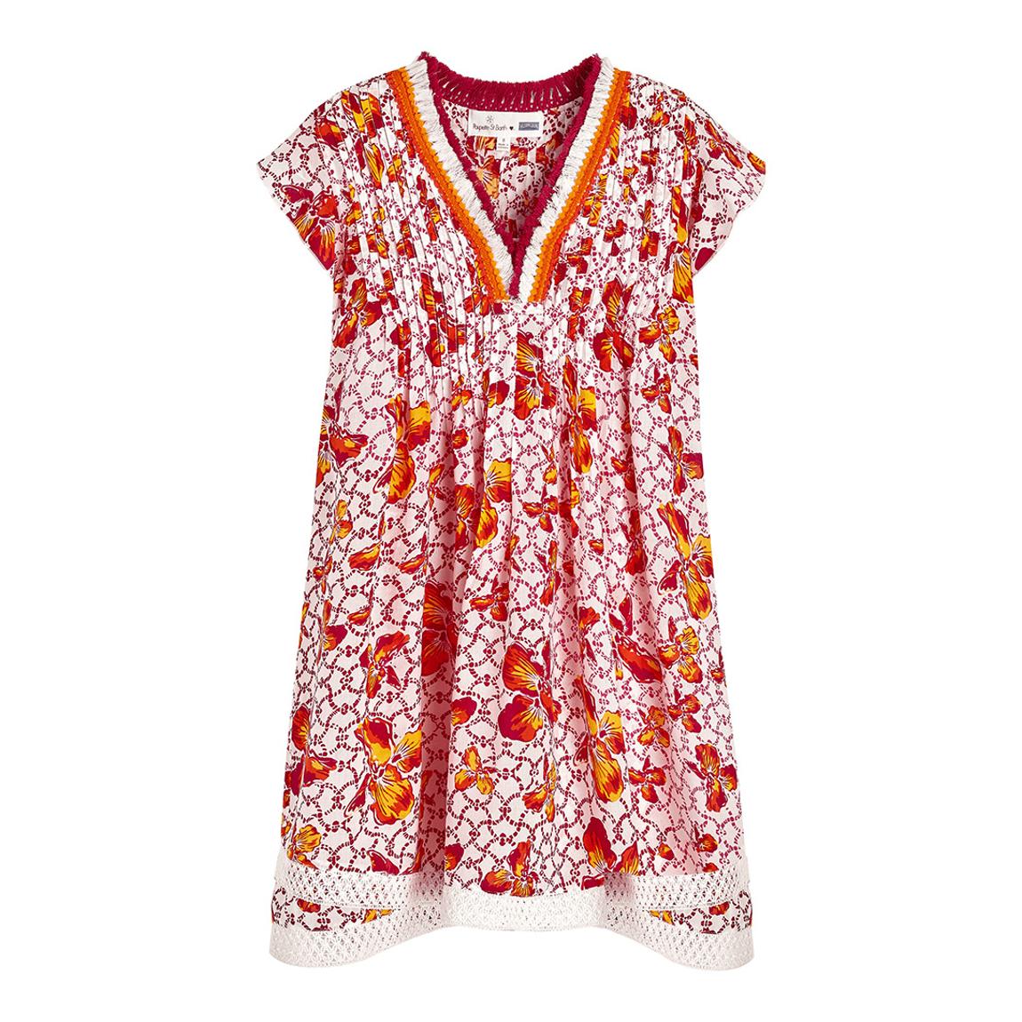 Pink Floral Shashou Girls Dress main product photo