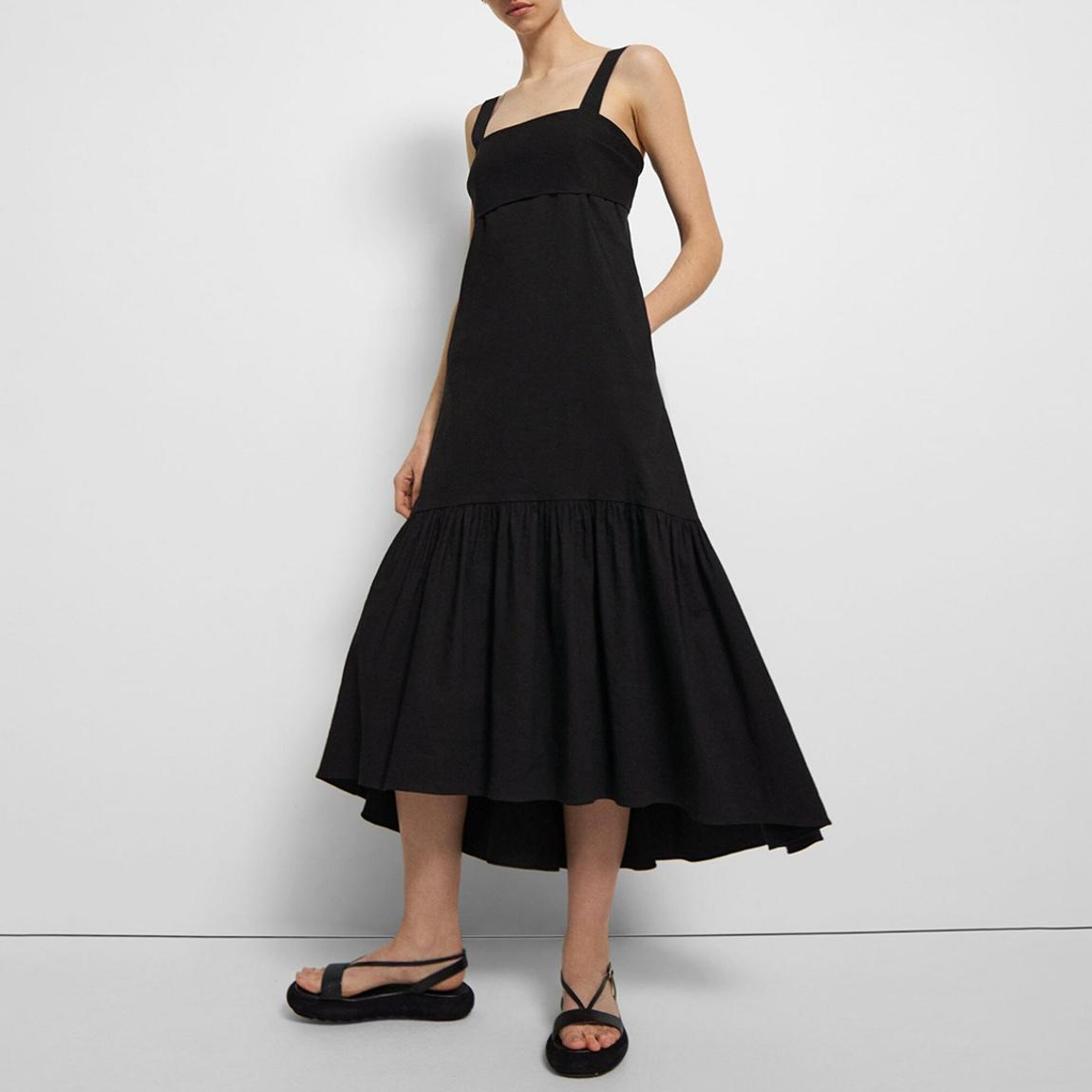 Black Tie Back Midi Dress main product photo