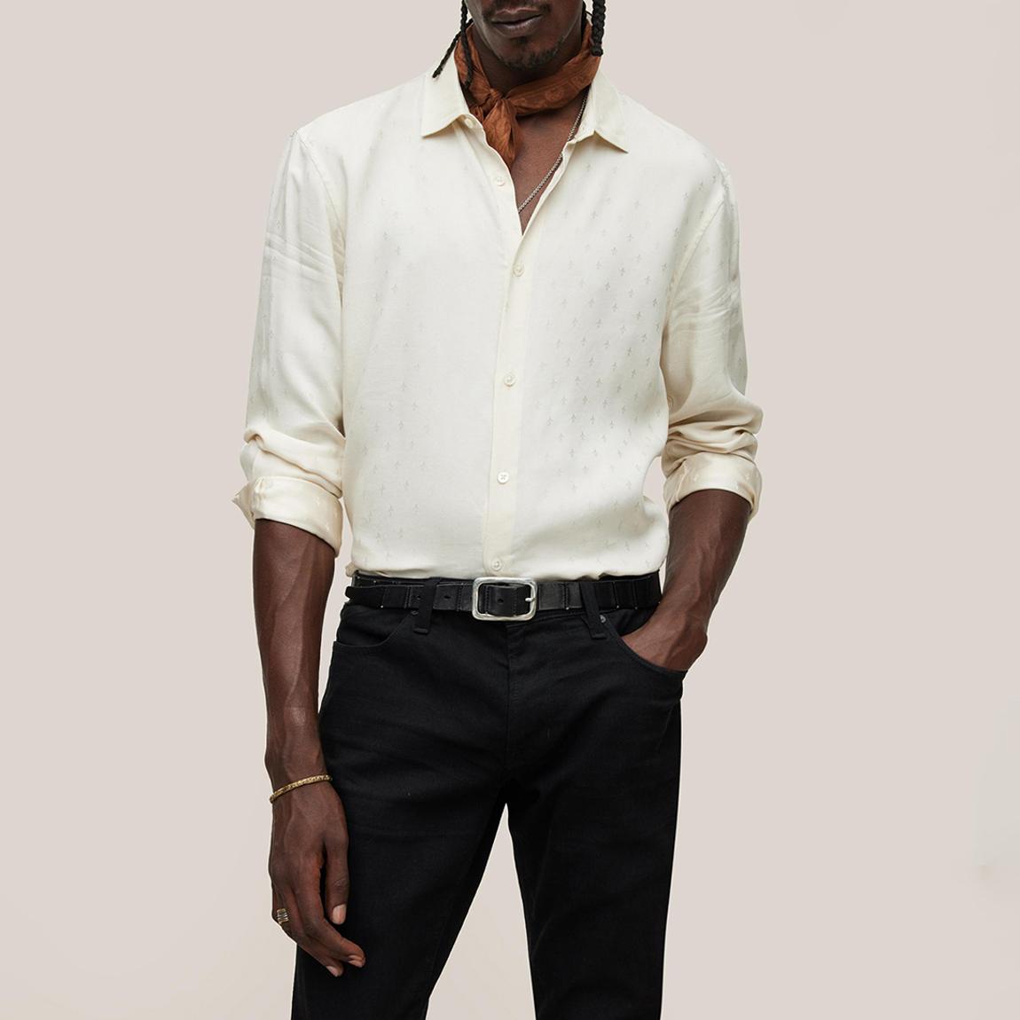 White Straight Bottom Hem Shirt main product photo