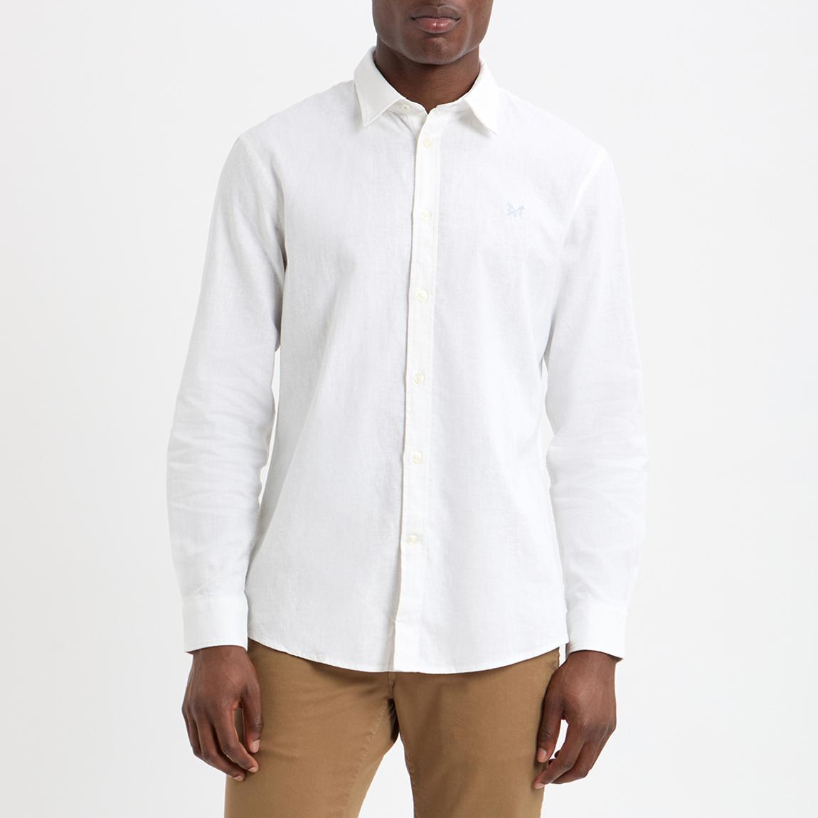 White Linen Blend Shirt main product photo