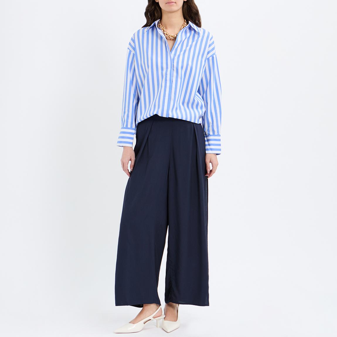 Navy Side Split Trousers main product photo