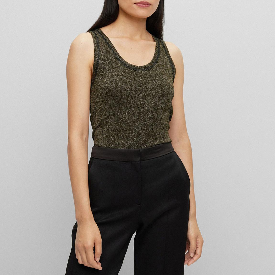 Black Eluxa Stretch Vest Top main product photo
