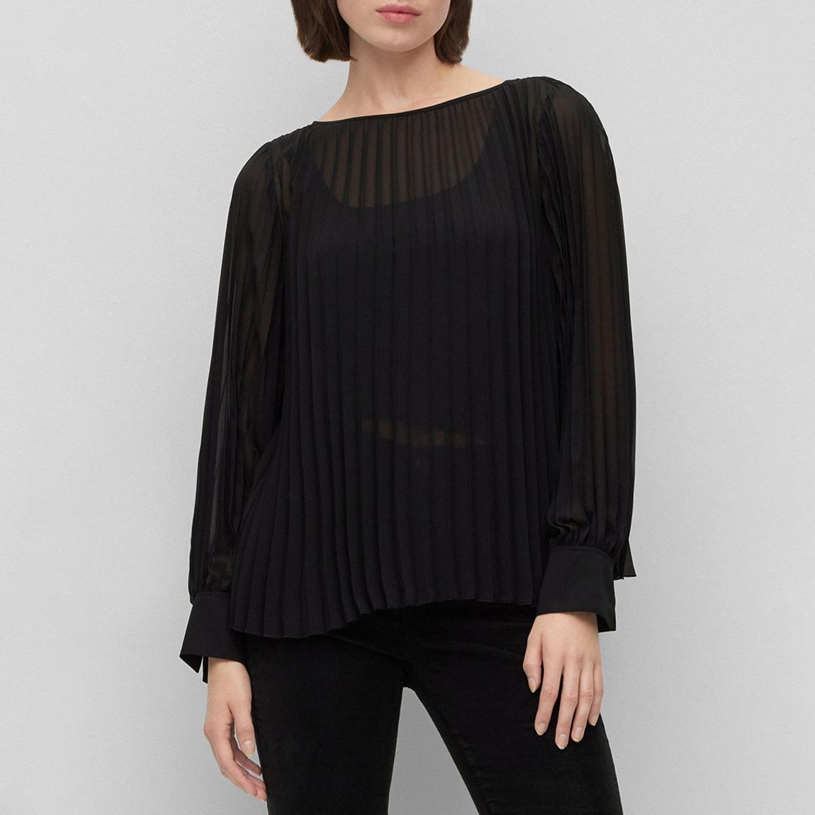 Black Ipuna Pleated Blouse main product photo