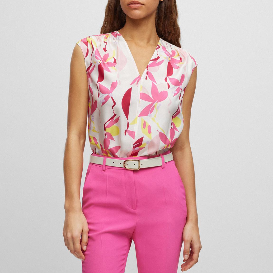 Pink/White Iore V-Neck Top main product photo