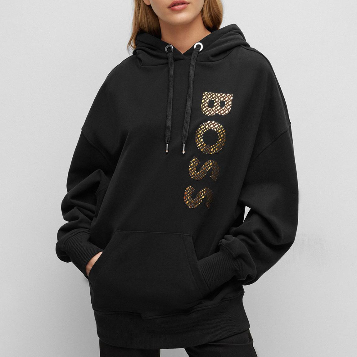 Black Econy Cotton Blend Hoodie main product photo