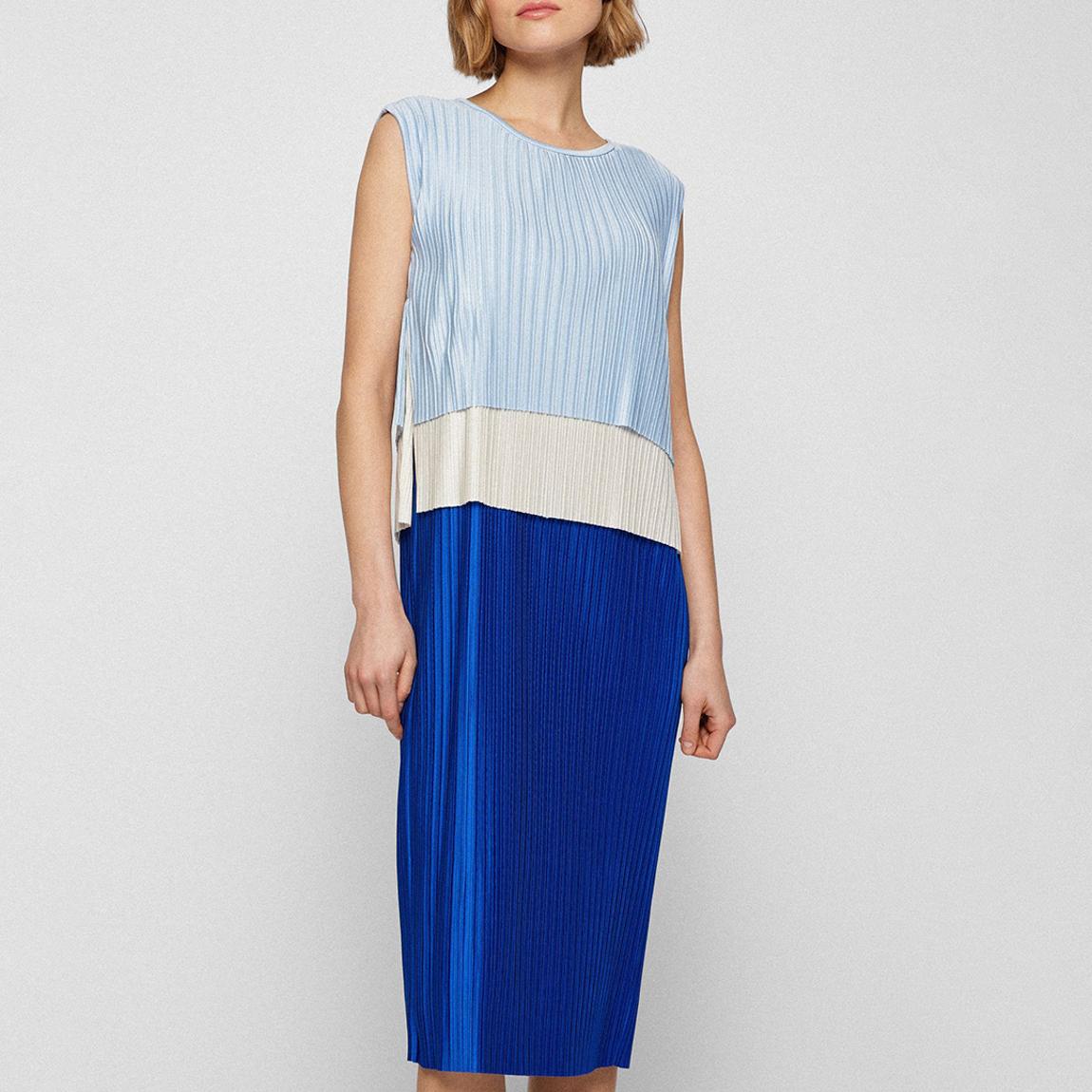 Blue Emanis Pleated Top main product photo