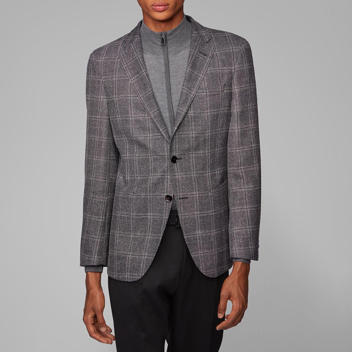Grey T-Noam Check Jacket main product photo