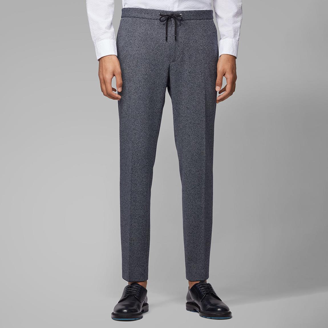 Navy Banks Cotton Blend Trousers main product photo