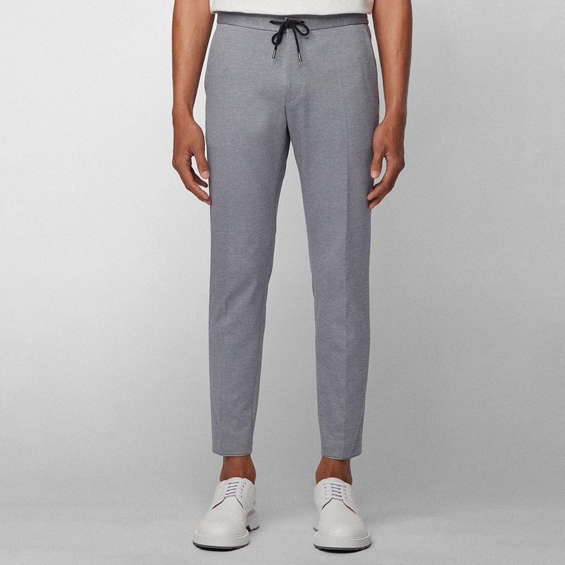 Grey Banks Cotton Blend Trousers main product photo