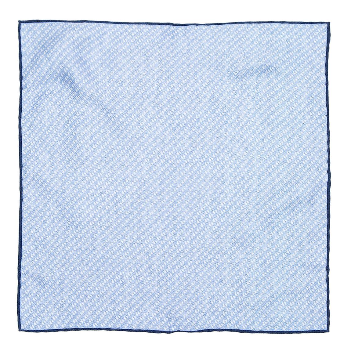 Blue Printed Silk Pocket Square main product photo