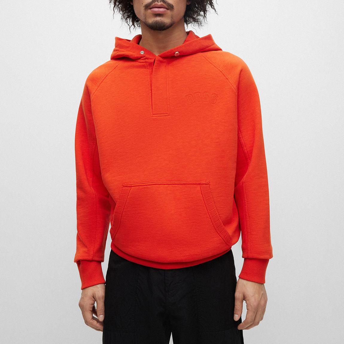 Orange Wecollege Cotton Blend Hoodie main product photo