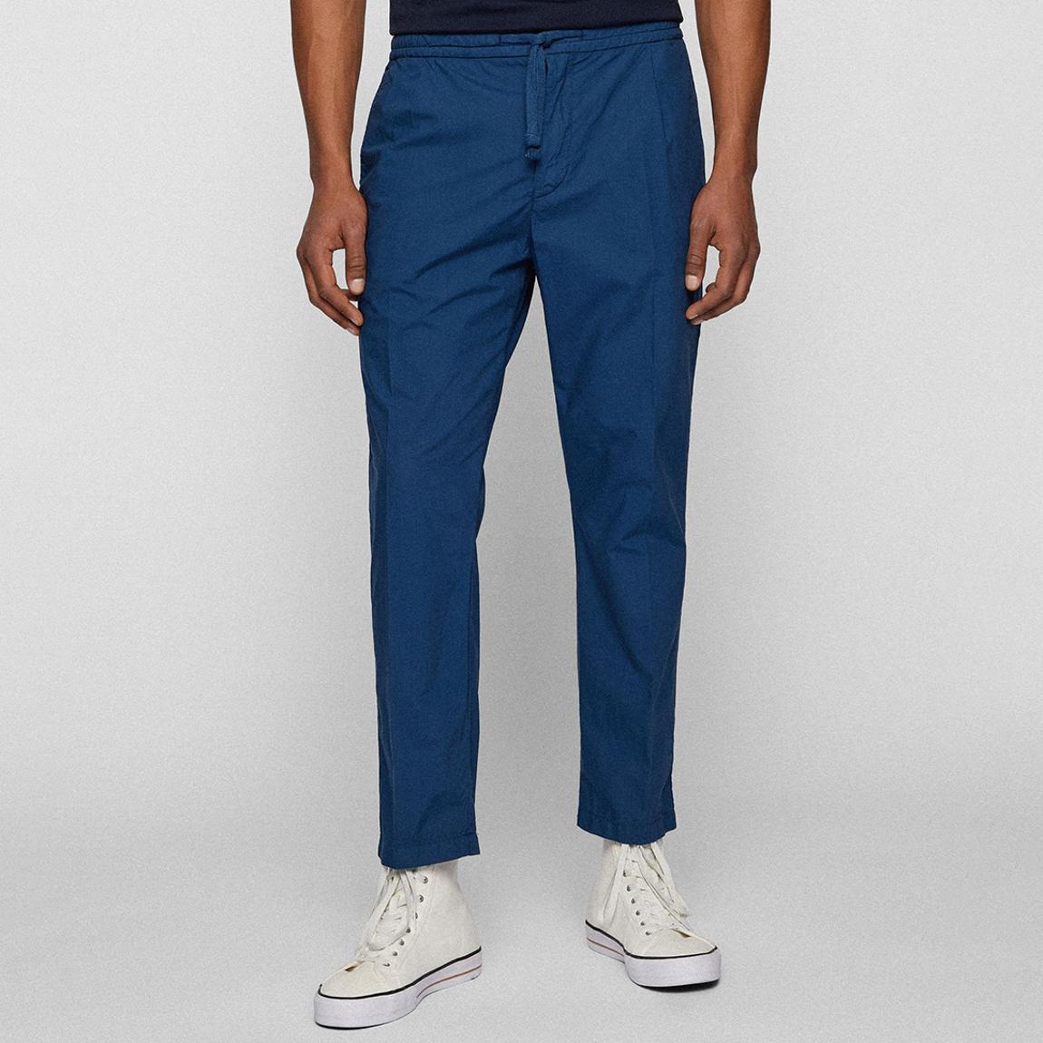Navy Slose Cotton Trousers main product photo