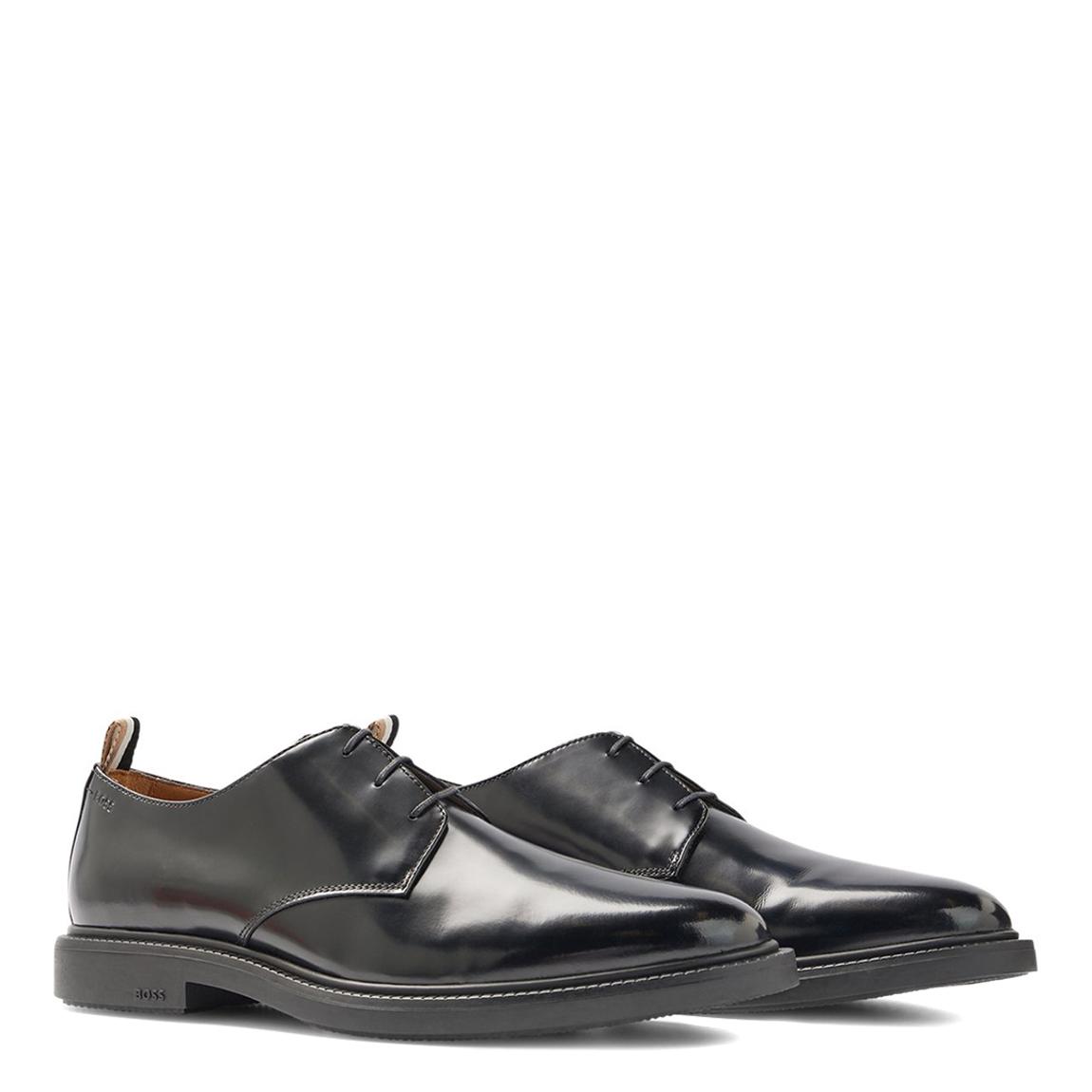 Black Larry Derby Leather Shoes main product photo