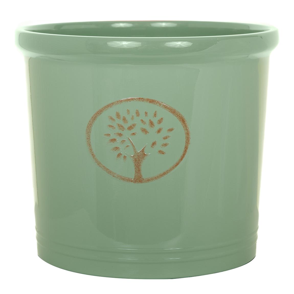 38cm Cotswold Cylinder Pot - Green main product photo