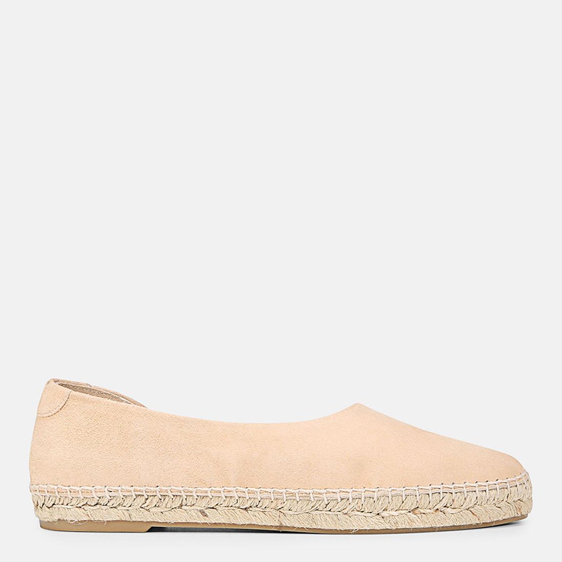 Beige Leather Tita Flat Shoe main product photo