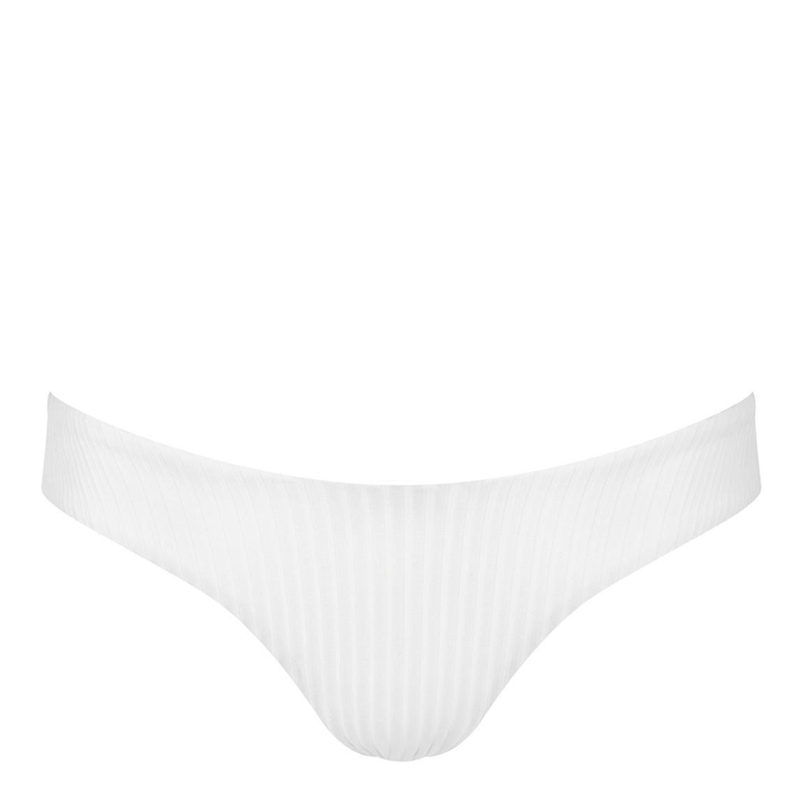 White Ribbed Montreal Bikini Bottoms main product photo