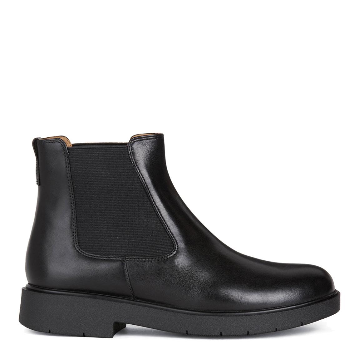 Women's Black Leather Spherica Ankle Boot main product photo