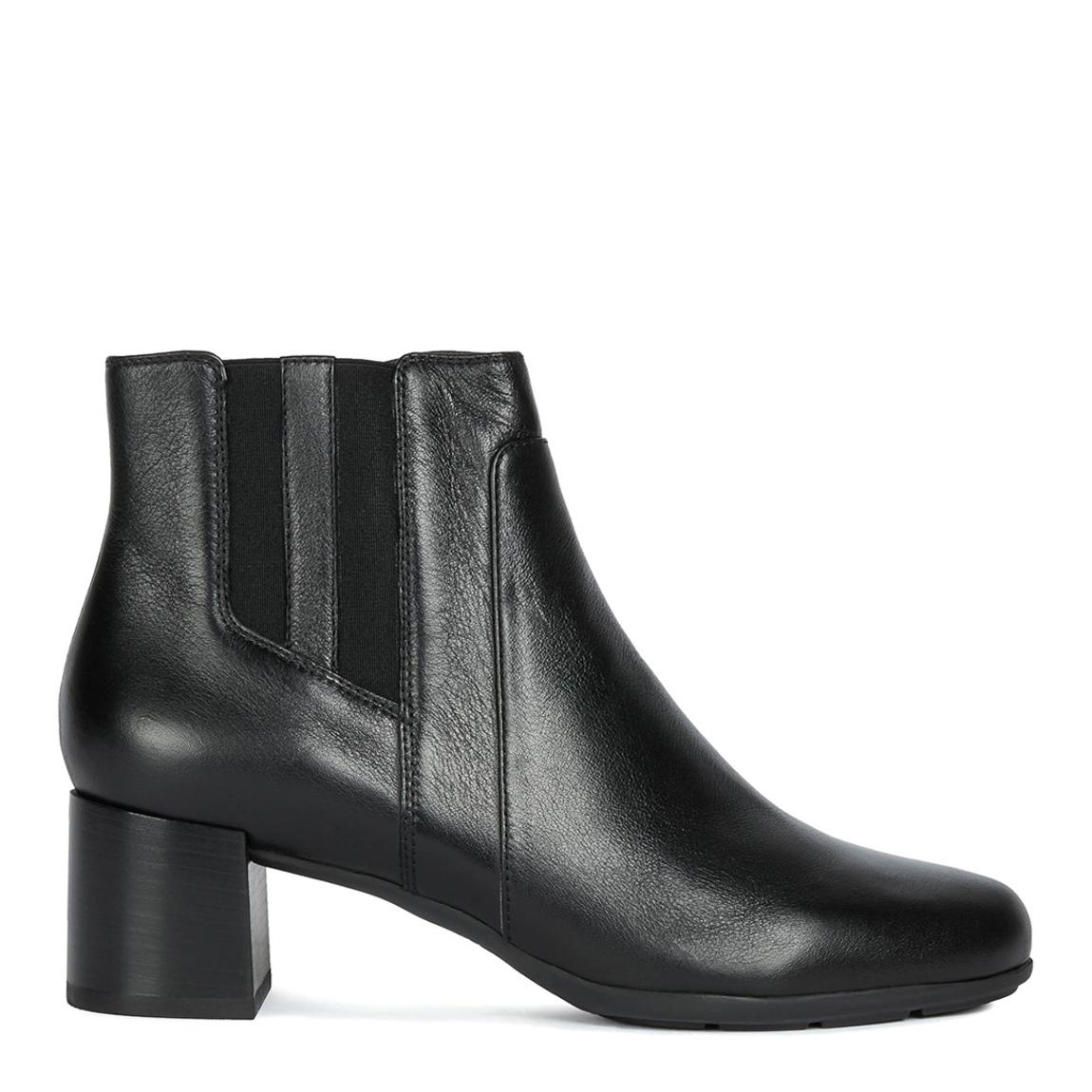 Women's Black Leather Annya Ankle Boot main product photo