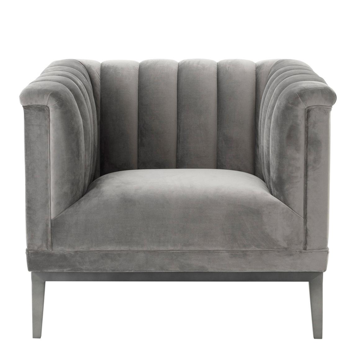 Raffles Chair, Grey Velvet main product photo
