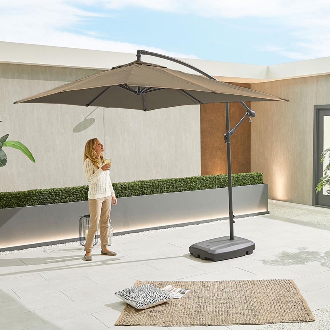Barbados Cantilever Parasol - 3m x 2m Rectangular - Taupe main product photo
