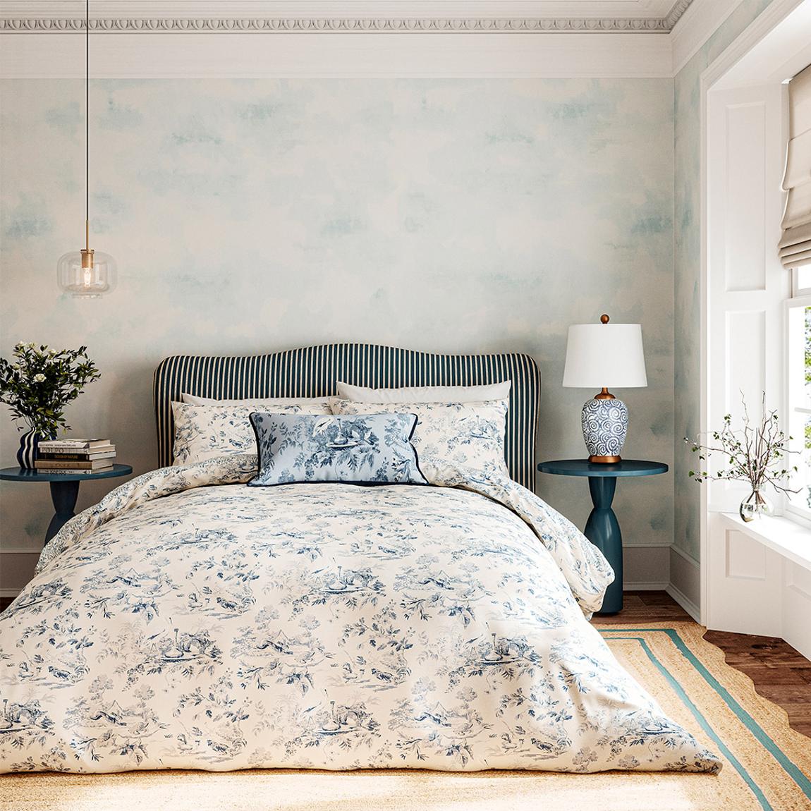 Aesops Fables Double Duvet Cover Set, Dove Blue main product photo