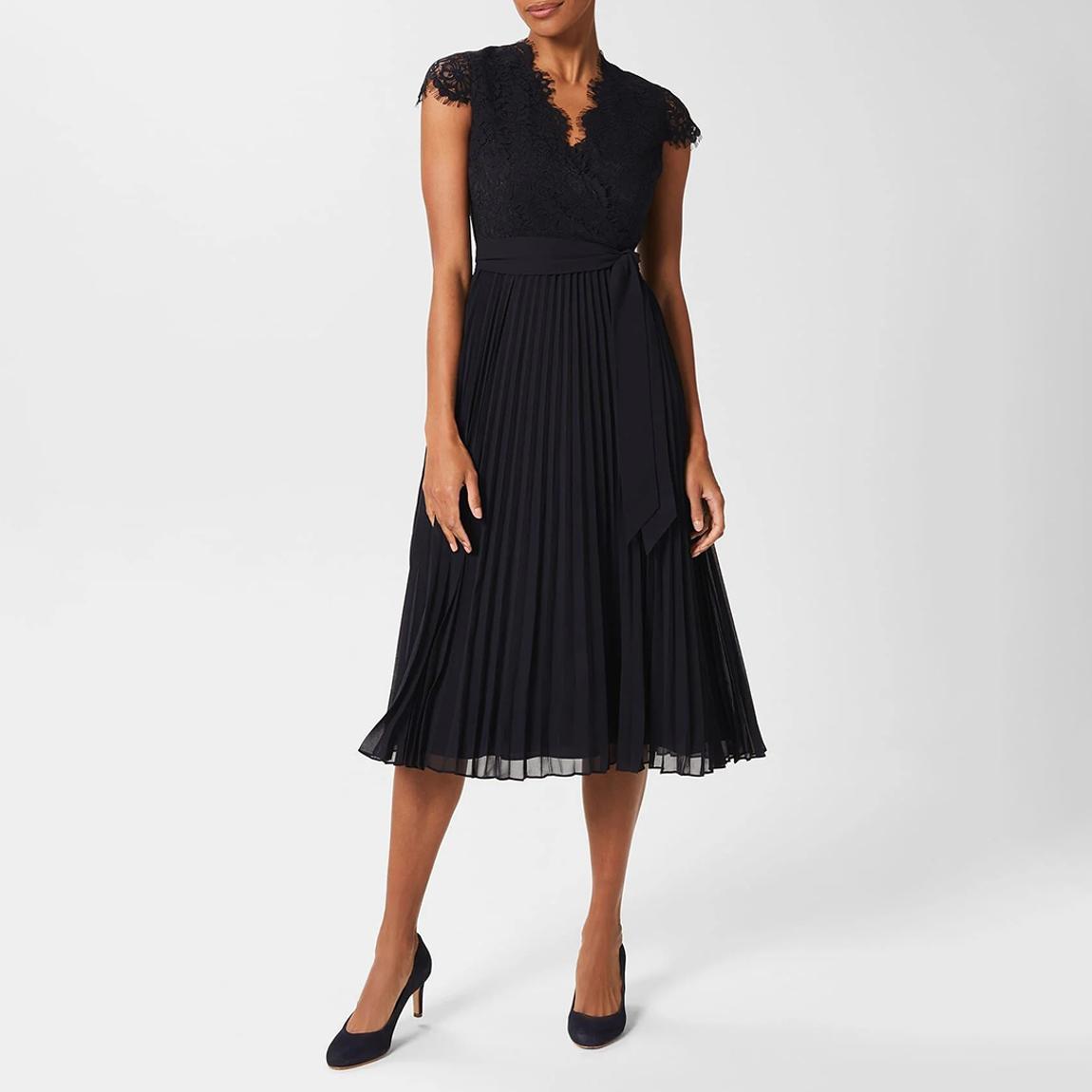 Hobbs London Navy Nadiya Lace Dress - BrandAlley Hobbs London Navy Nadiya Lace Dress - BrandAlley