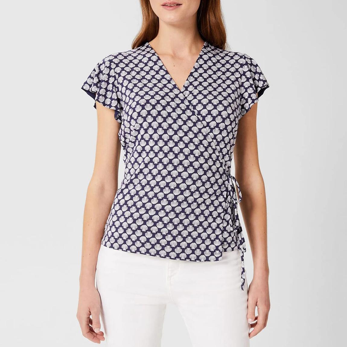 Navy Nessie Wrap Top main product photo