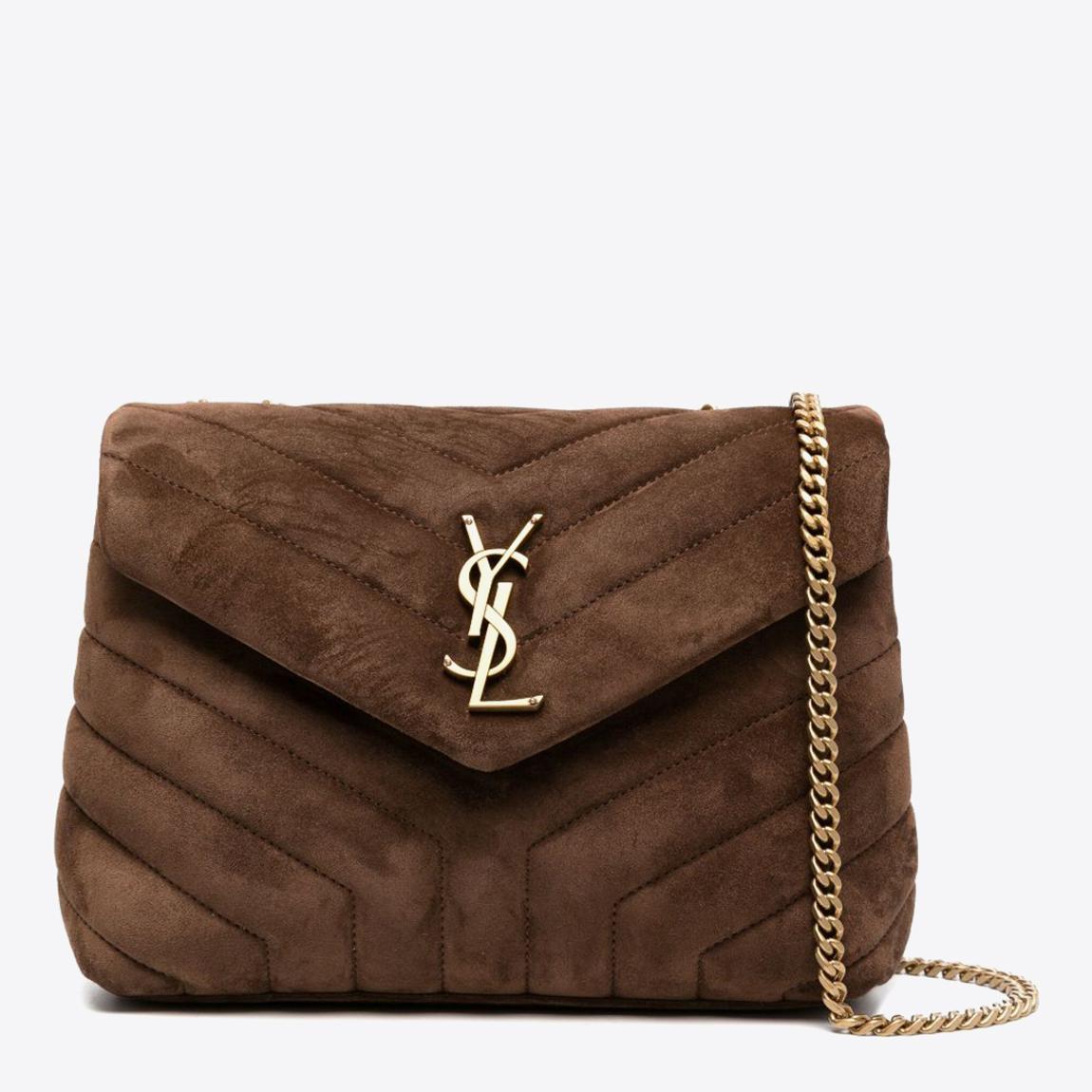 Brown YSL Small Puffer Crossbody main product photo