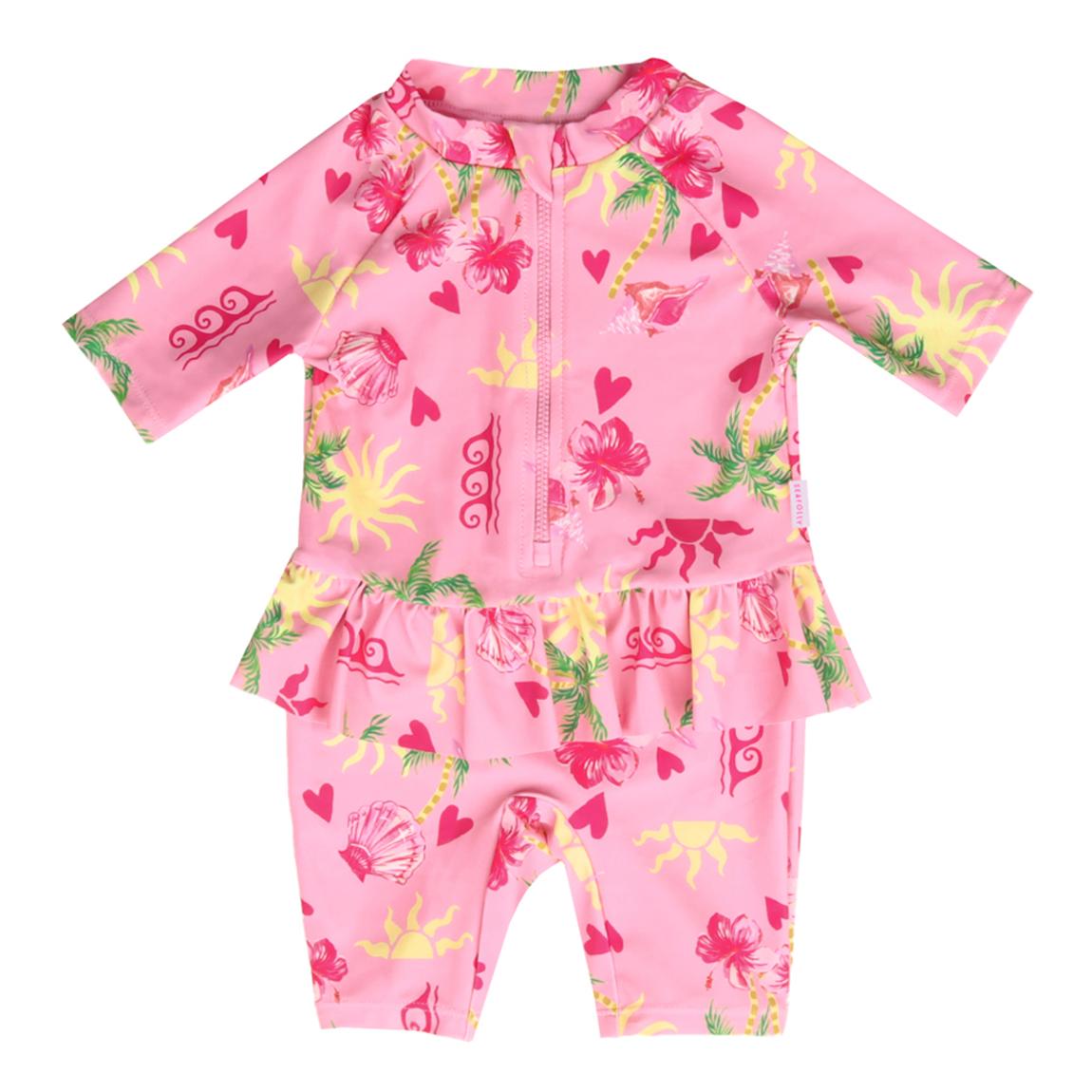 Pink Summer Love Baby Frill Sunsuit main product photo