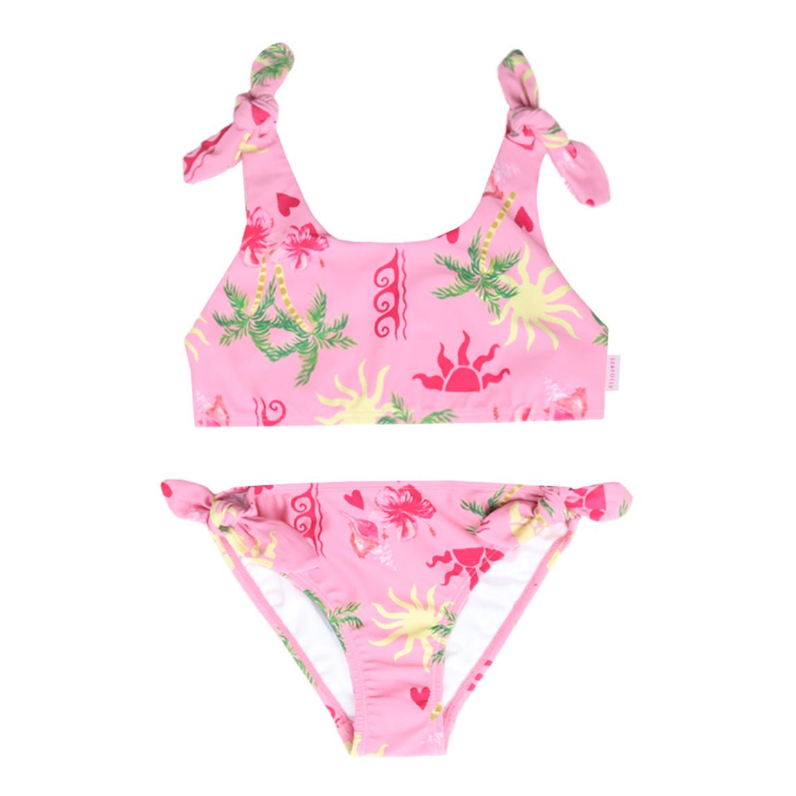 Pink Summer Love Junior Knot Bikini Set main product photo