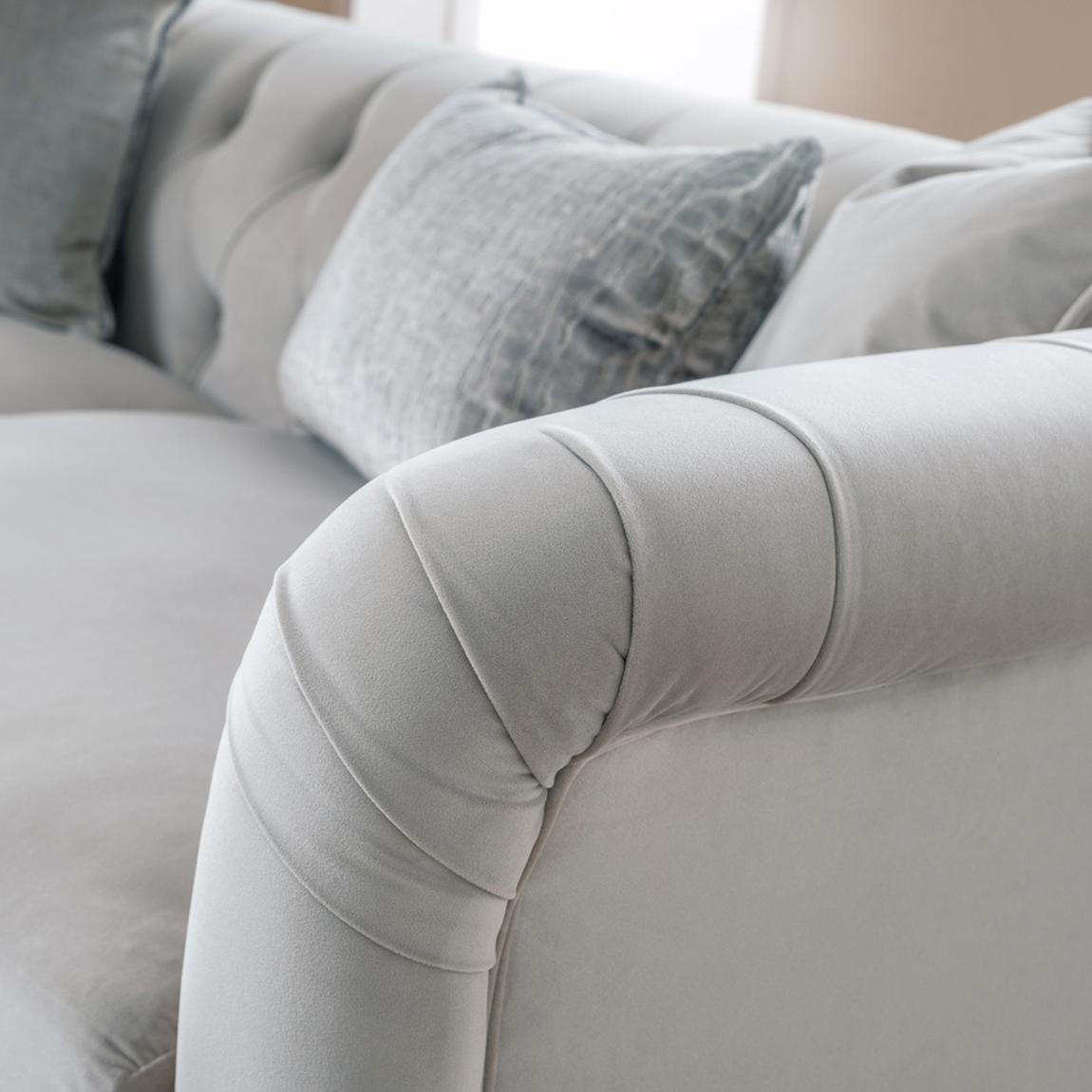 The Soho Medium Sofa, Velvet Chalk main product photo