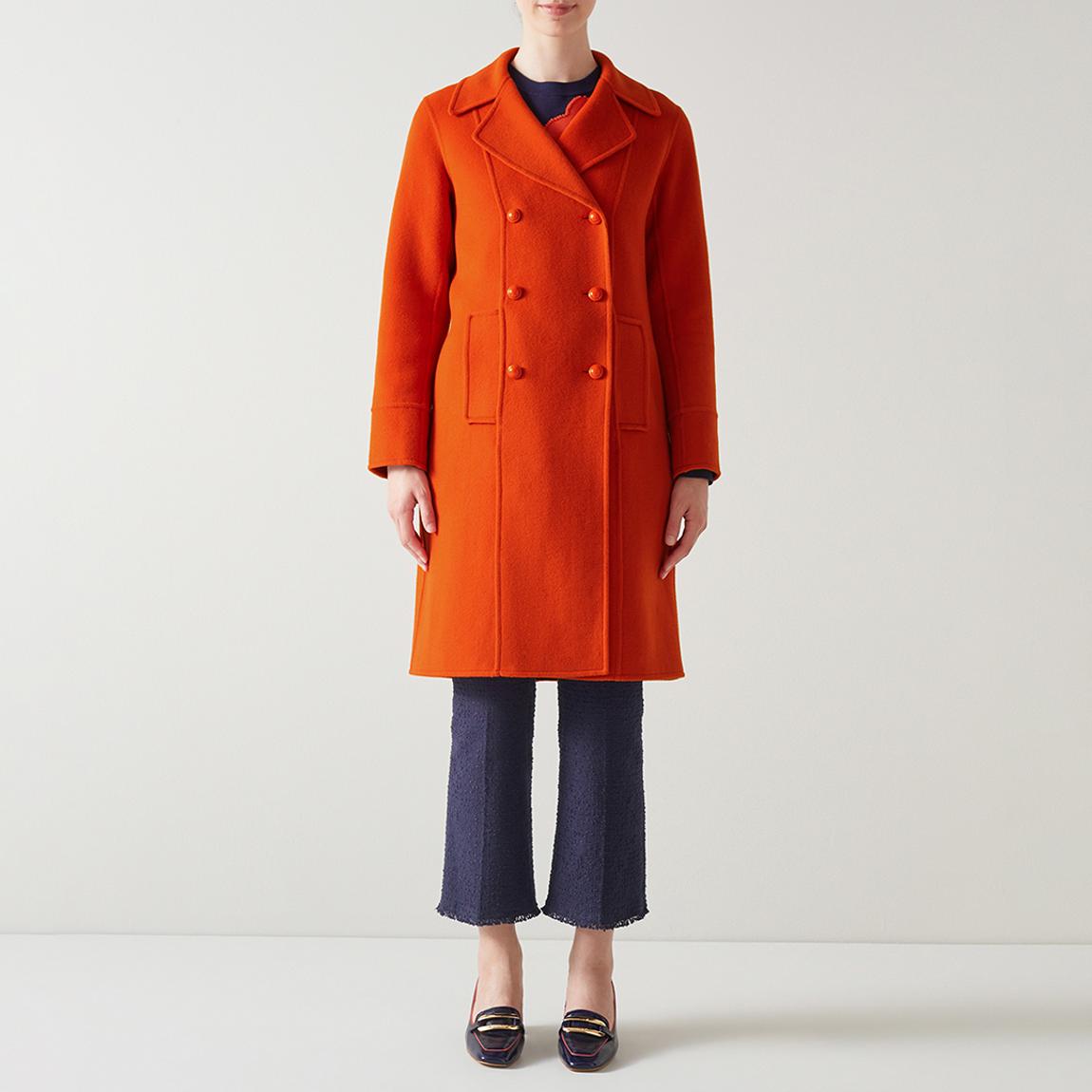 Orange Greta Wool Coat main product photo