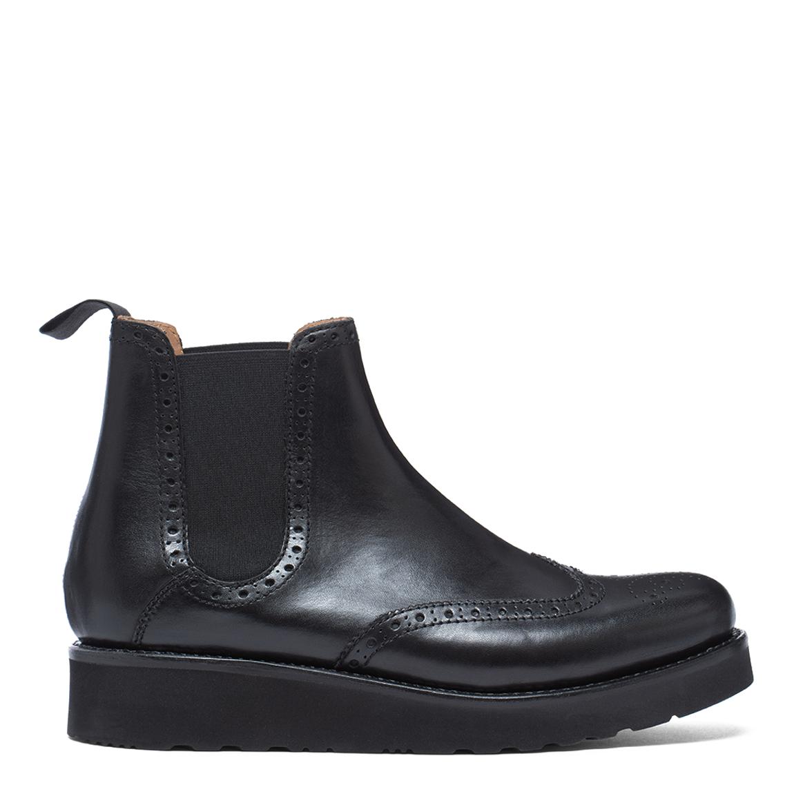 Men's Black Alastair Leather Boots main product photo