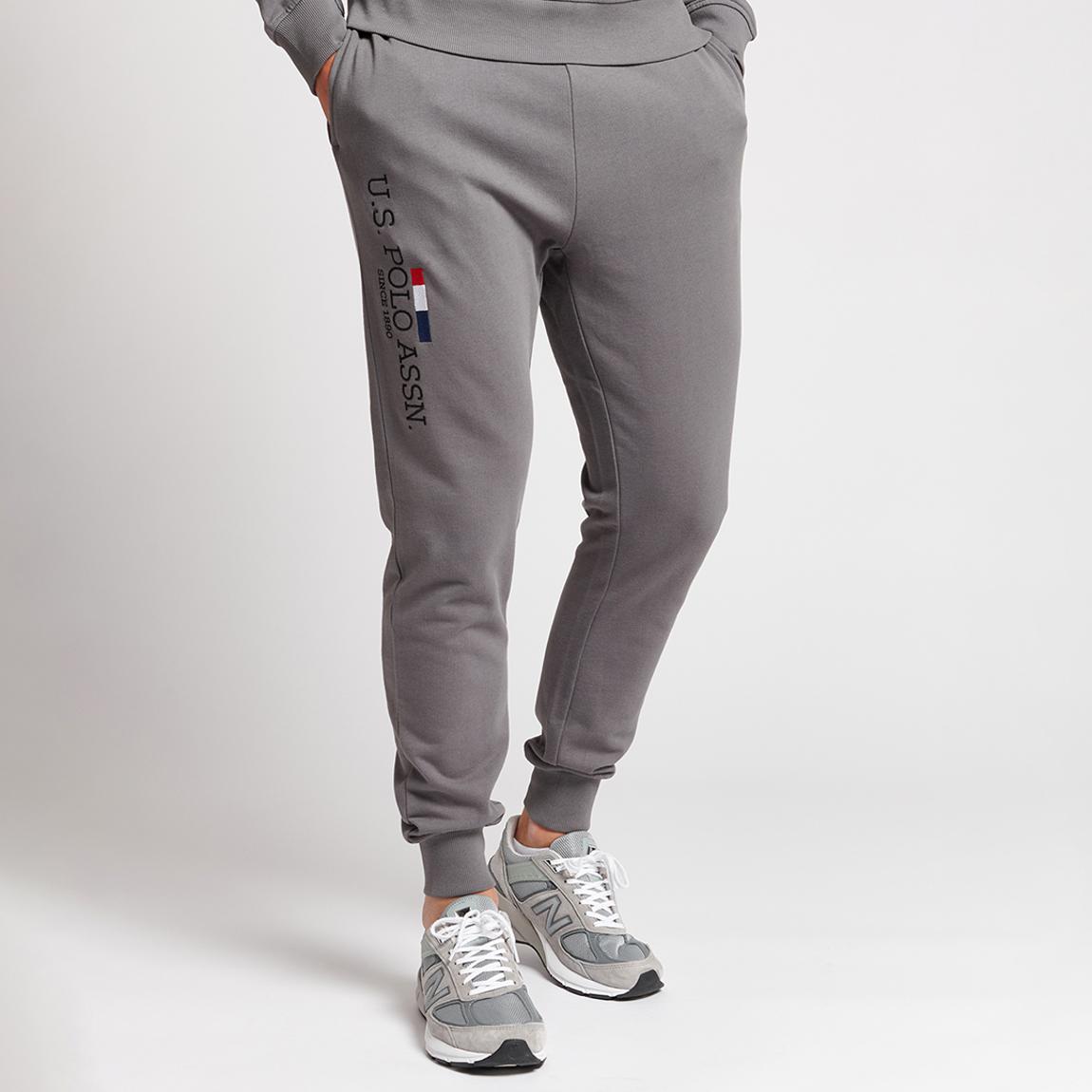 Charcoal Stacked Cotton Blend Joggers main product photo